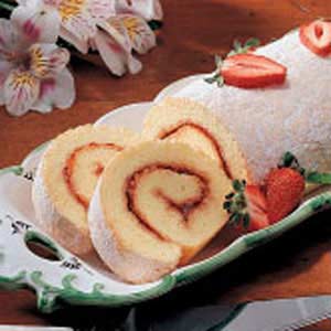 Resep Masakan Dessert Strawberry Jelly Roll
